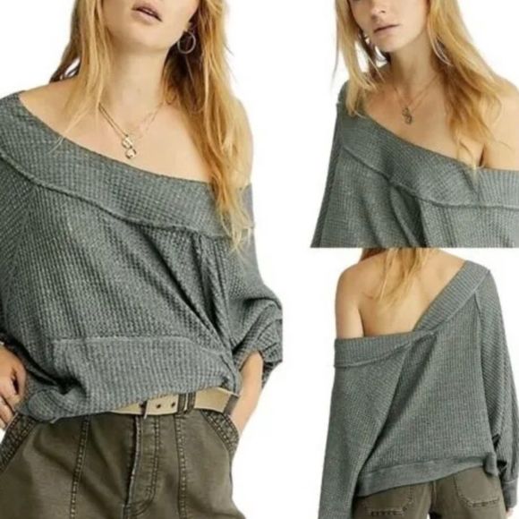 Free People, Westend Thermal Top, Green, Size XS - Picture 5 of 11